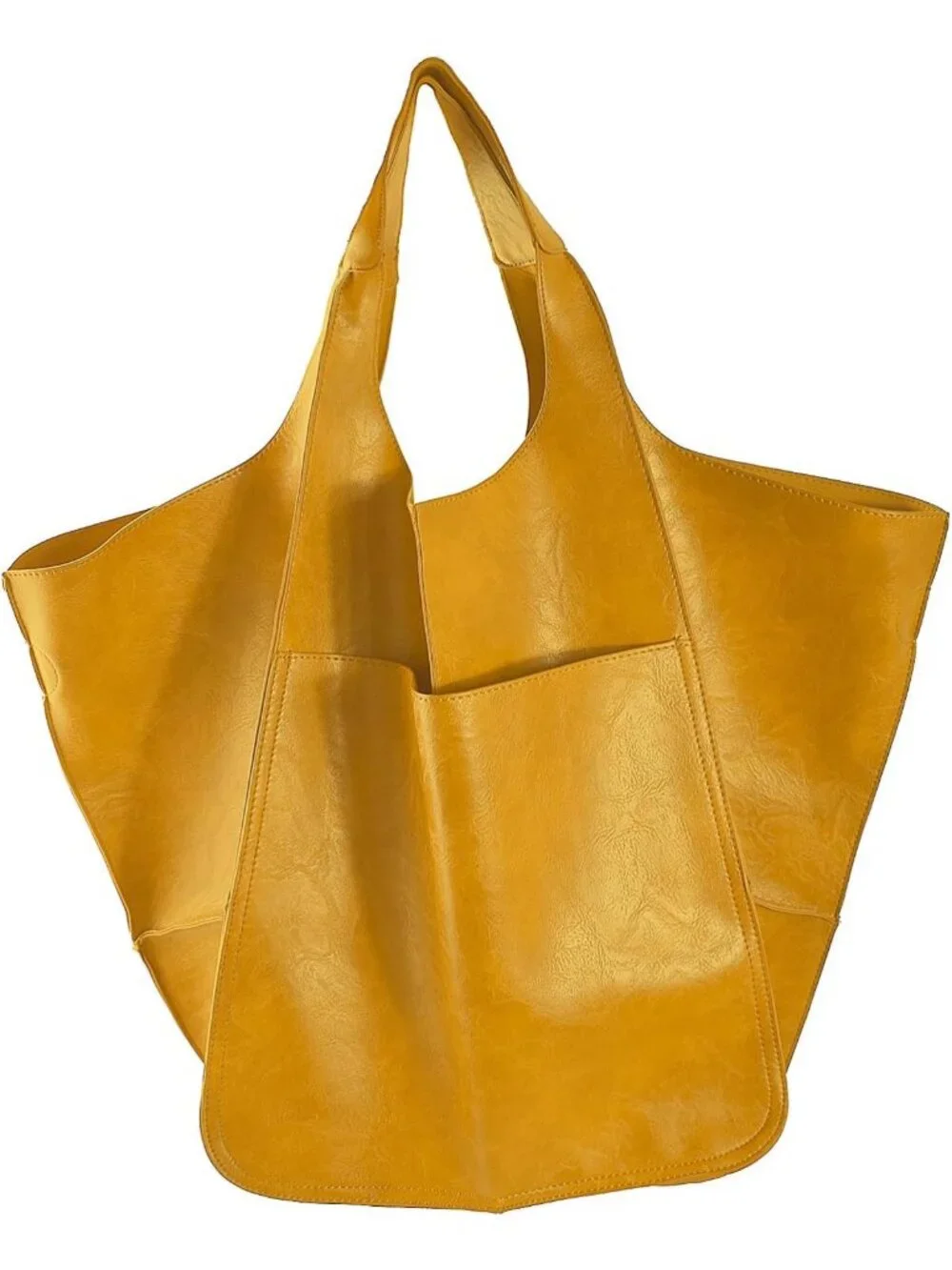 Oversized Leather Tote Bag - Huge Capacity Work Hobo, Soft Travel Shopping